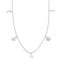 Nordahl Jewellery - CHARM52 Halskette mit Amuletten in Silber