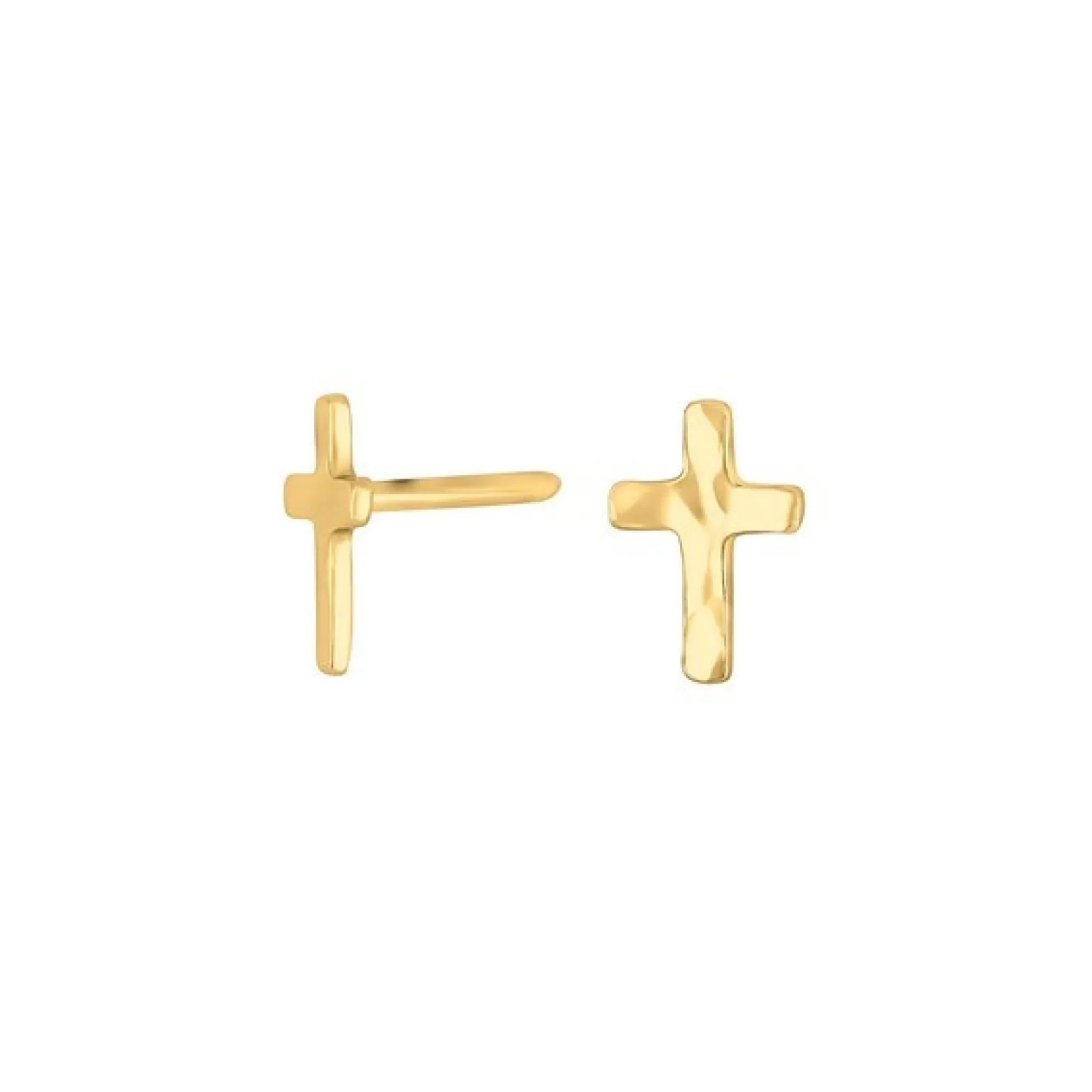 Nordahl Jewellery - CHARM52 Ohrringe mit Kreuz aus vergoldetem Silber