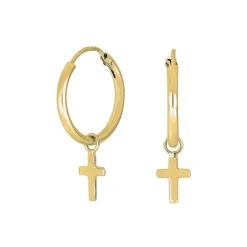 Nordahl Jewellery - CROSS52 Kreole mit vergoldetem Kreuz