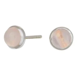 Nordahl Jewellery - Große SWEETS-Ohrringe mit Rosenquarz in Silber