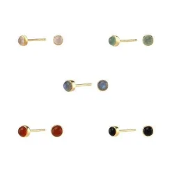 Nordahl Jewellery - Große SWEETS Ohrringe mit schwarzem Onyx in vergoldeter