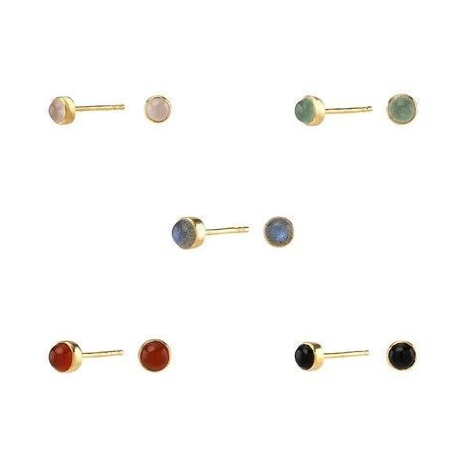 Nordahl Jewellery - Große SWEETS vergoldete Ohrringe mit grünem Aventurin