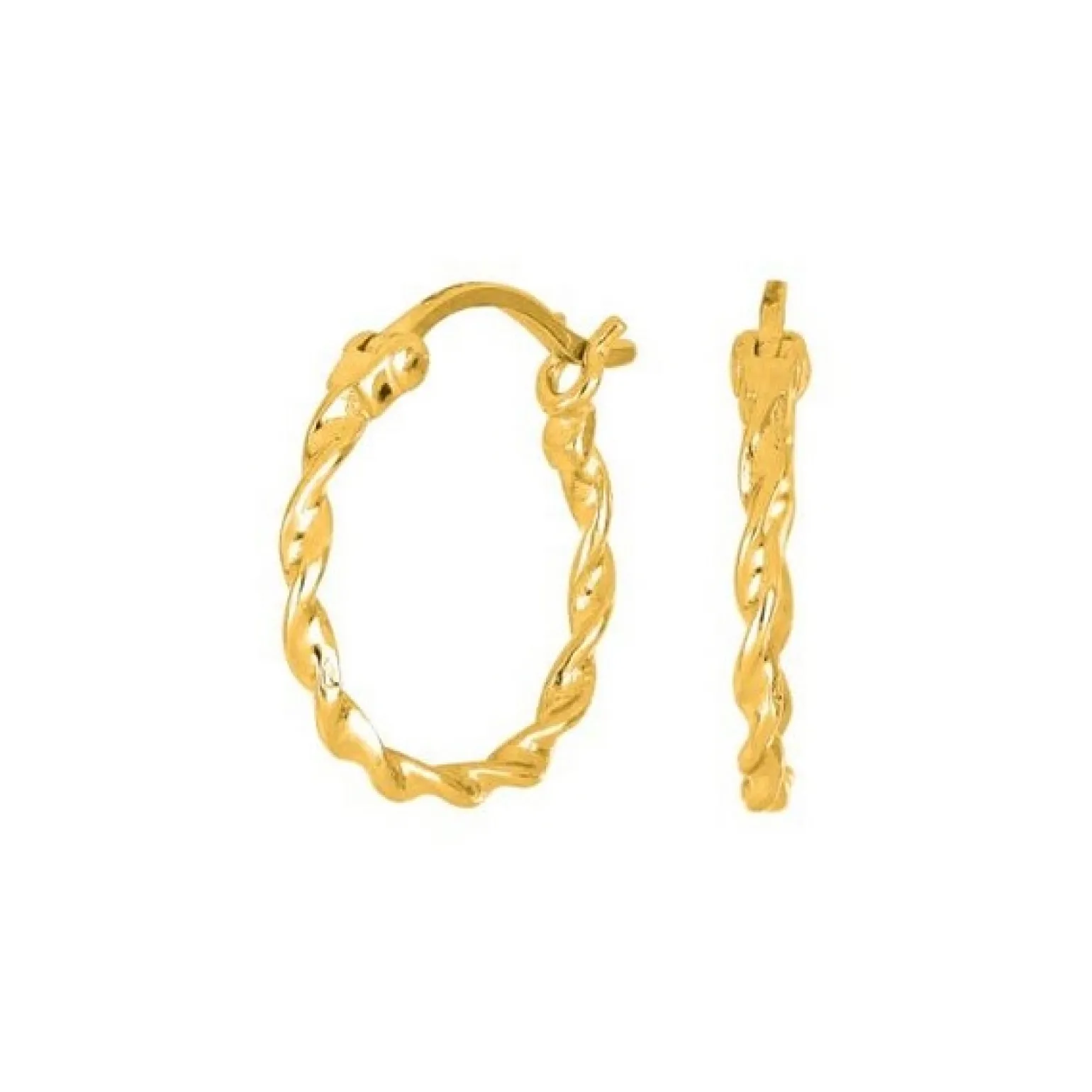 Nordahl Jewellery - NICE52 Creolen eingedreht vergoldete