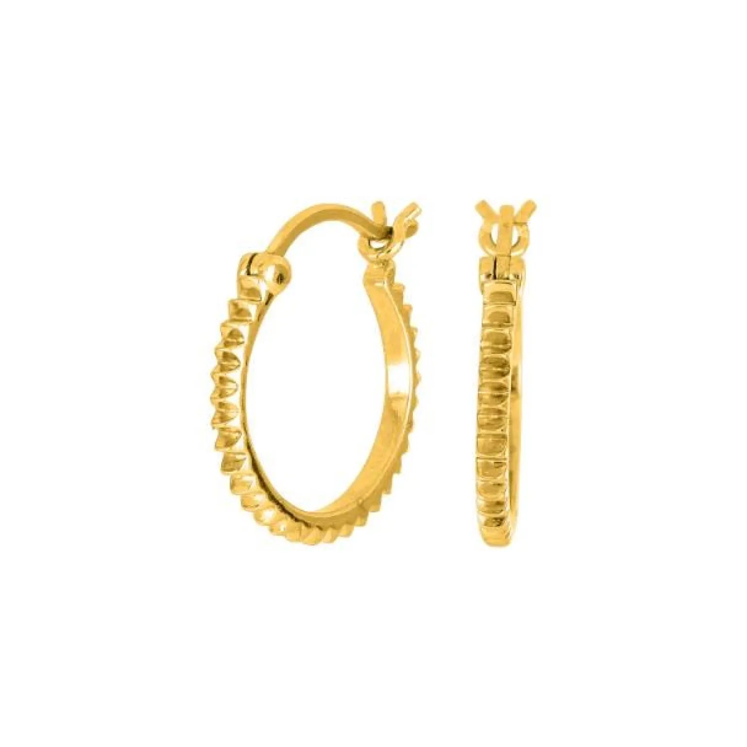 Nordahl Jewellery - Nice52 Creoler mit Zacken in vergoldetem