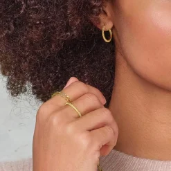 Nordahl Jewellery - Nice52 Creoler mit Zacken in vergoldetem