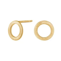 Nordahl Jewellery - Ohrstecker mit Kreis aus vergoldete silber Ø9mm