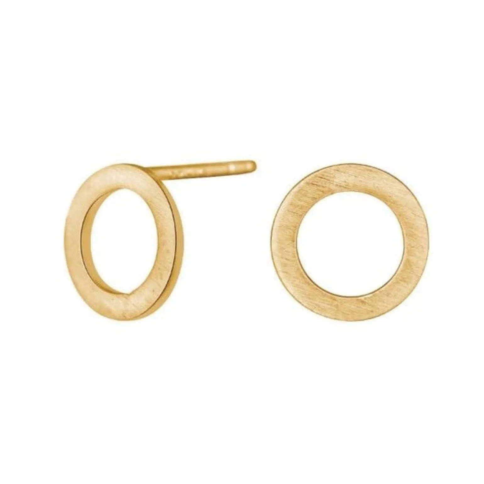 Nordahl Jewellery - Ohrstecker mit Kreis aus vergoldete silber Ø9mm