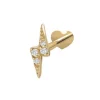 Nordahl Jewellery - PIERCE52 Labret-Ohrring mit Blitz 14kt. Gold