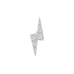 Nordahl Jewellery - PIERCE52 Labret-Ohrring mit Blitz in silber