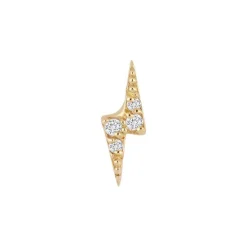 Nordahl Jewellery - PIERCE52 Labret-Ohrring mit Blitz 14kt. Gold