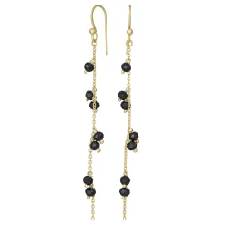 Nordahl Jewellery - SWEETS52 Ohrringe aus silber mit schwarzen Steinen**