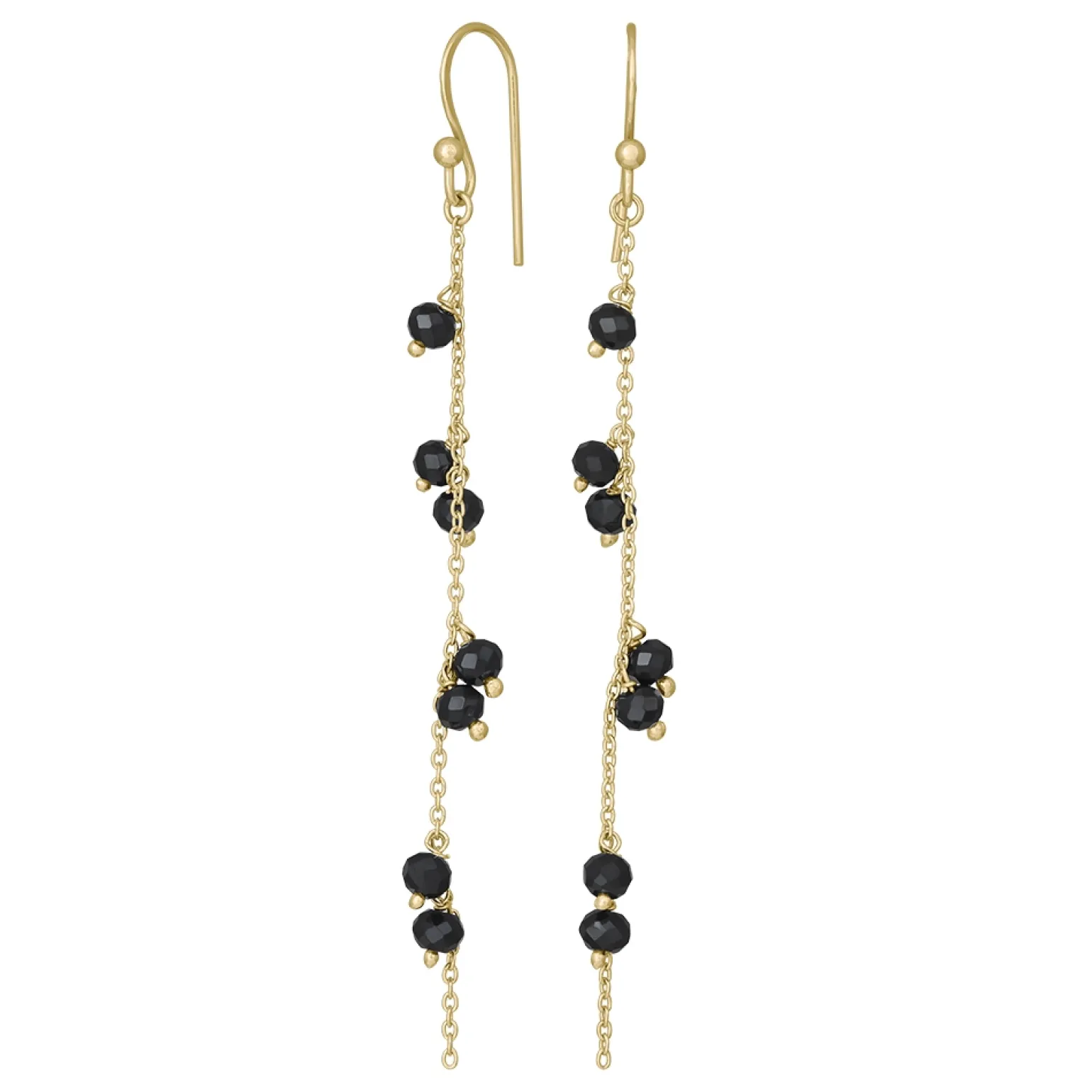 Nordahl Jewellery - SWEETS52 Ohrringe aus silber mit schwarzen Steinen**