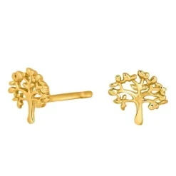 Nordahl Jewellery - TREE Vergoldete Ohrstecker