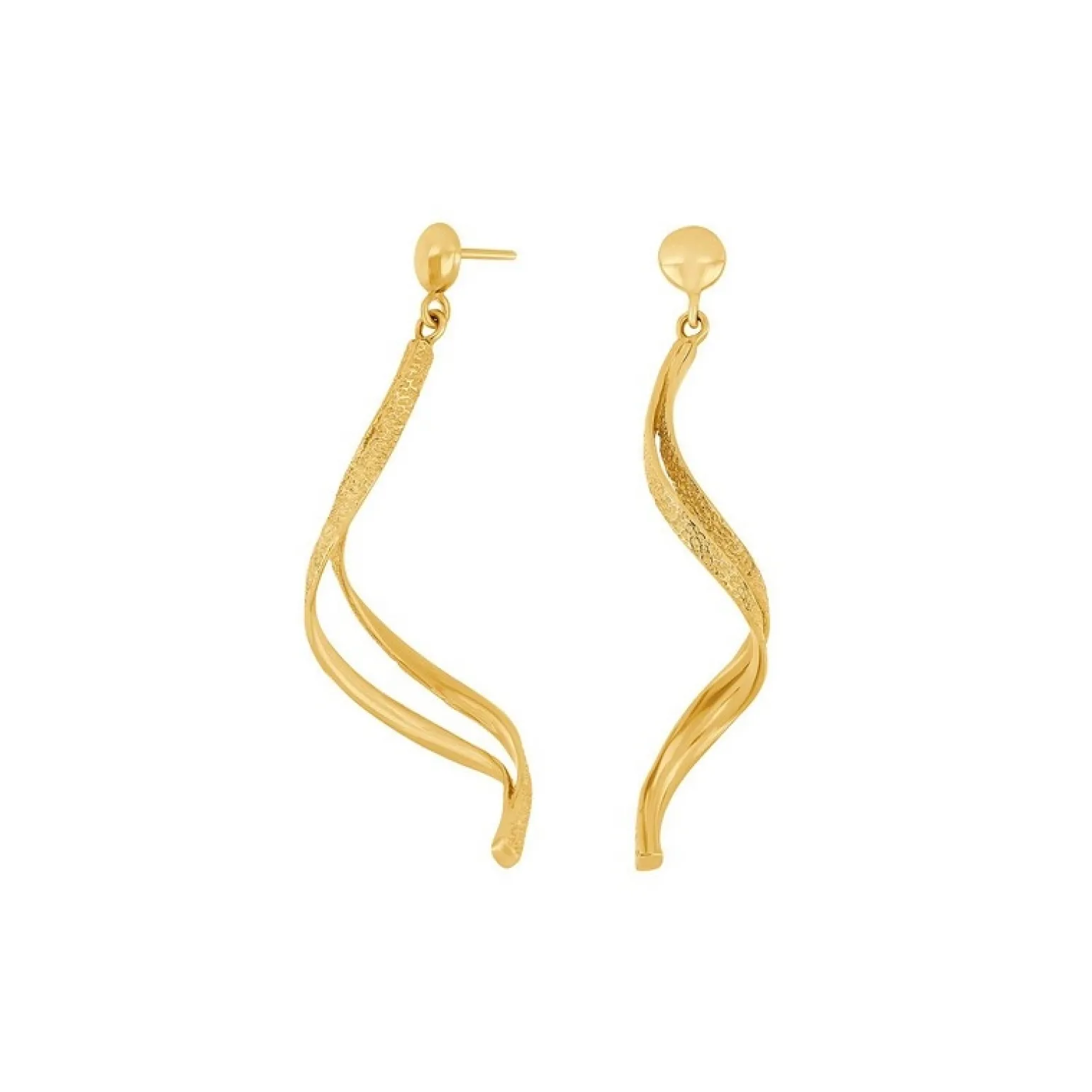 Nordahl Jewellery - WATCH52 Ohrringe in vergoldete silber verdreht