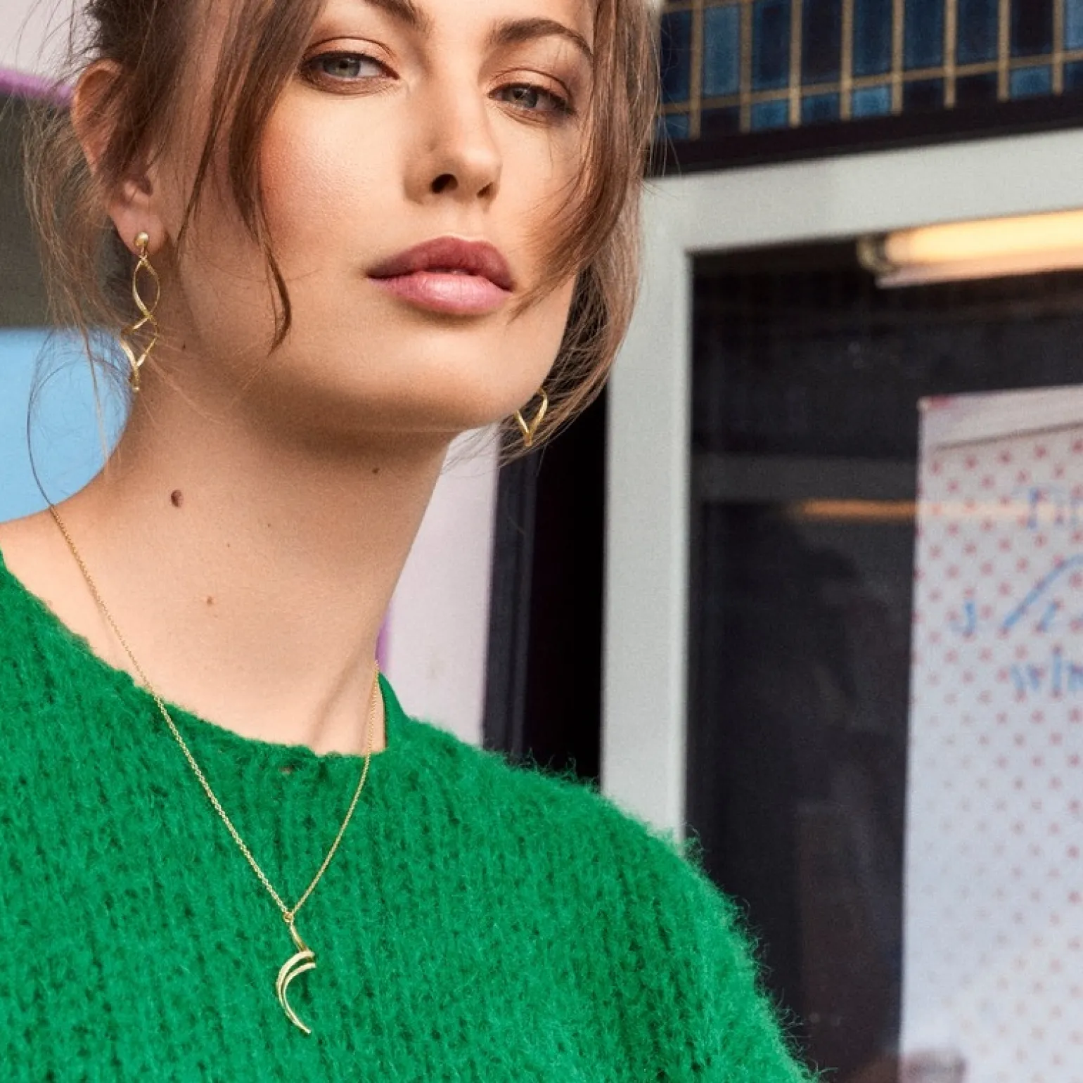 Nordahl Jewellery - WATCH52 Ohrringe aus vergoldete gedreht