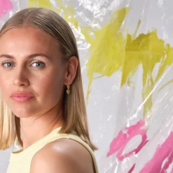 Nordahl Jewellery ACTOR52 Kleiner Ohrstecker in vergoldete silber mit Herzen