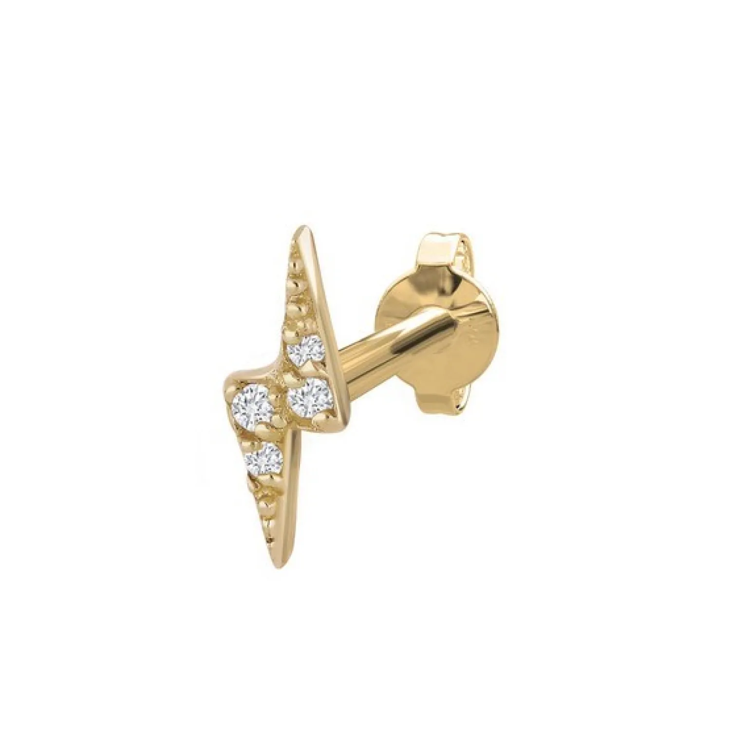 Nordahl Jewellery PIERCE52 Ohrring mit Blitz aus 14kt. Gold