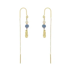 Nuni - Alma Blue Moon Ohrringe in vergoldete silber mit Steinen