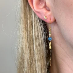 Nuni - Alma Blue Moon Ohrringe in vergoldete silber mit Steinen