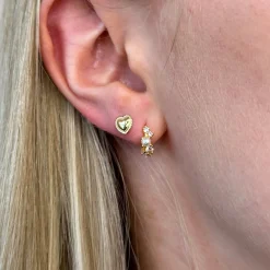 Nuni - Ella Pink hoops in vergoldete silber