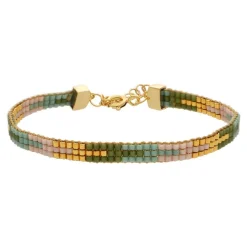 Nuni - Mary armband in vergoldete silber - Dusty Green