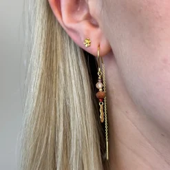 Nuni - Vanessa Ohrringe in vergoldete silber mit Blumen