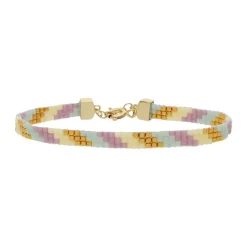Nuni -Lisa armband in vergoldete silber - Pastel Cream