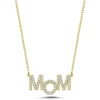 Nuran - 14 kt. Gold MOM Halskette mit 0,30 ct W/Si