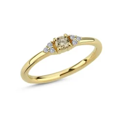Nuran - Champagnerring aus 14 kt Gold mit insgesamt 0,21ct.