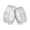Nuran - Eheringe aus 14 kt Weißgold mit Diamanten von insgesamt 0,18ct