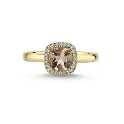 Nuran - Grace Ring aus 14 kt Gold mit Morganit und insgesamt 0,12ct
