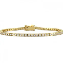 Nuran - Tennisarmband aus 14-karätigem Gold mit einem Gesamtgehalt von 1,78 Karat. W/SI