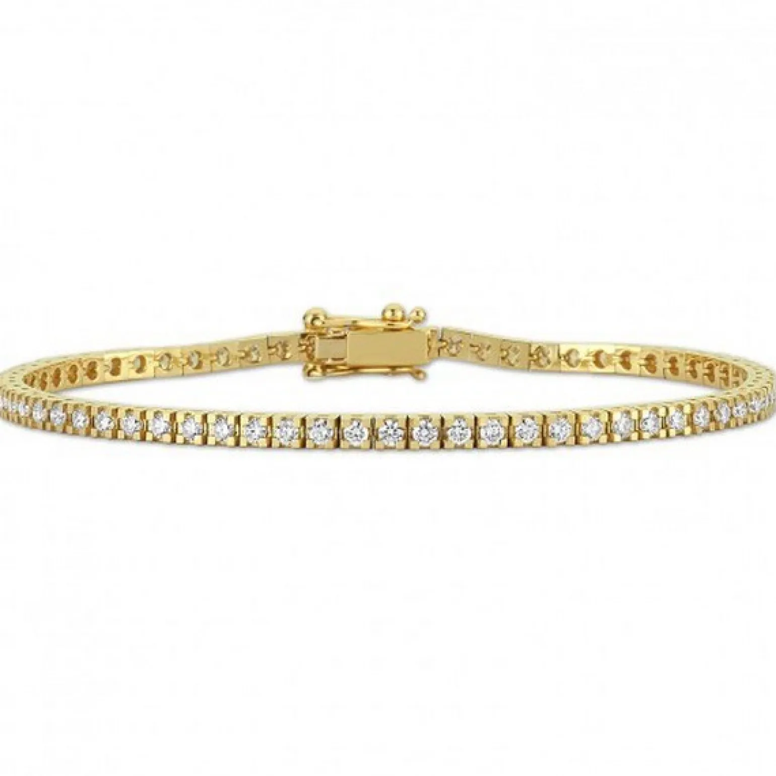 Nuran - Tennisarmband aus 14-karätigem Gold mit einem Gesamtgehalt von 1,78 Karat. W/SI