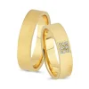 Nuran - Trauringe aus 14kt. Gold mit 9x0,01ct. Diamanten