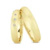Nuran - Trauringe aus 14kt. Gold mit 3x0,01ct. Diamanten