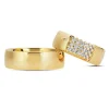 Nuran - Trauringe aus 14kt. Gold mit 15x0,45ct. W/VS Brillanten
