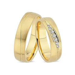 NURAN - Trauringe aus 14kt. Gold mit 0,14ct. Diamanten