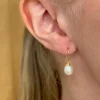 Ohrringe aus 8-karätigem Gold mit Süßwasserperlen