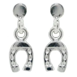 Ohrringe für Kinder - Hufeisenohrringe aus rhodiniertem Silber