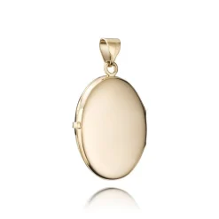 Ovales Medaillon mit Muster in 8-14 ct - Klein 17 x 25 mm