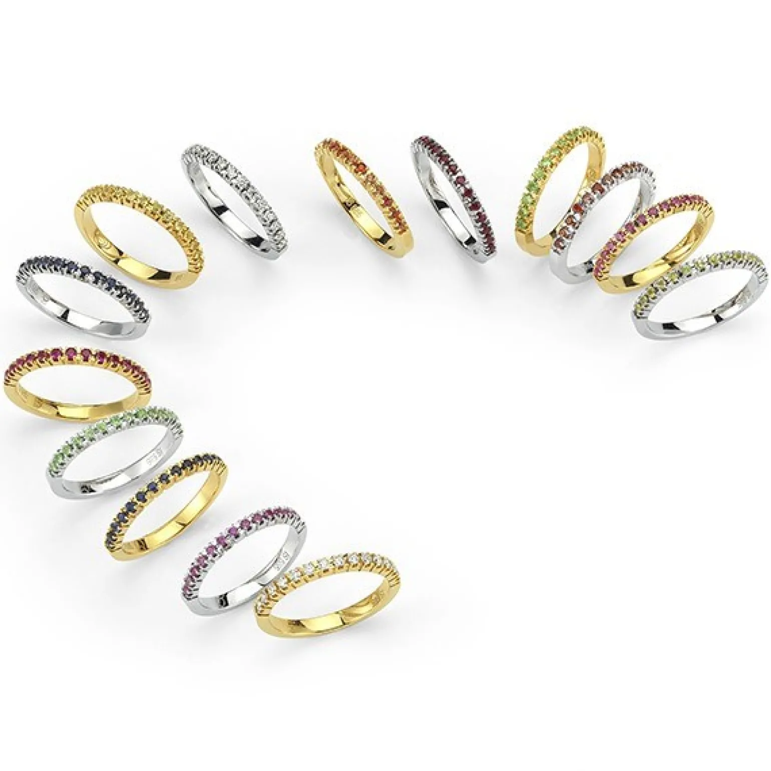 Perá Ring aus 14 Karat Gold mit rosa Saphir