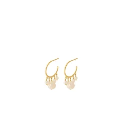 Pernille Corydon - Bay Hoops in vergoldete silber mit Perlen