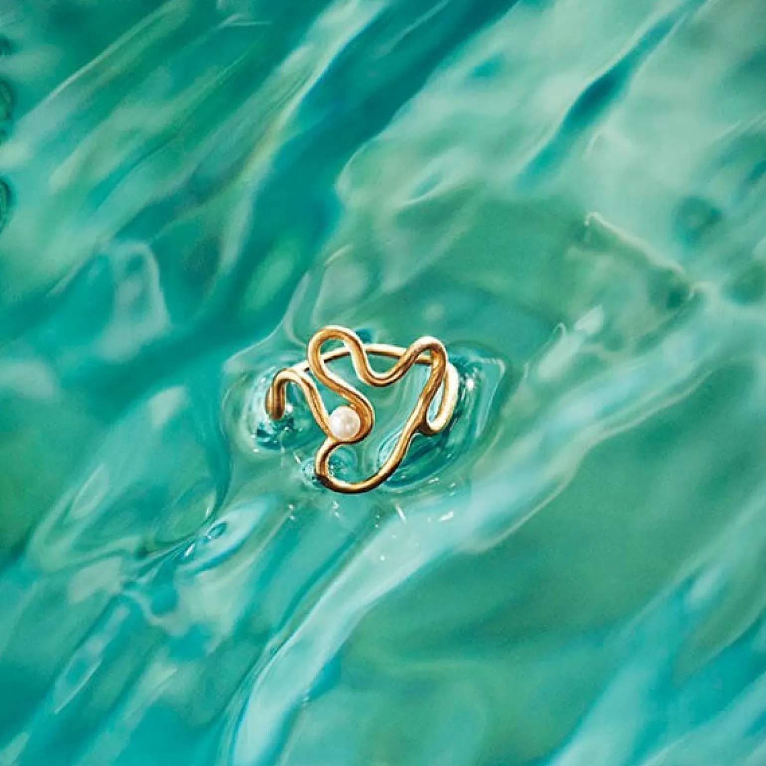 Pernille Corydon - Bay Pearl Ring aus vergoldeter silber