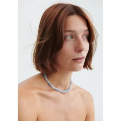 Pernille Corydon - Blue Sky Halskette in vergoldete silber mit blauem Stein