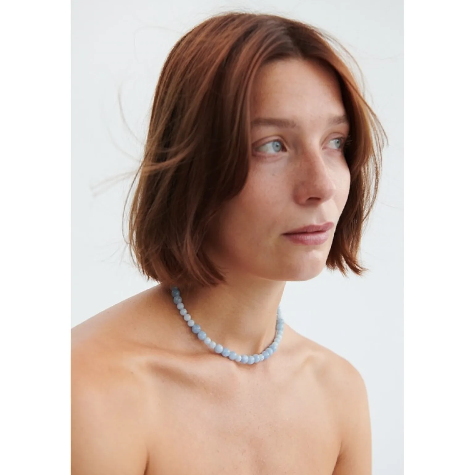 Pernille Corydon - Blue Sky Halskette in vergoldete silber mit blauem Stein