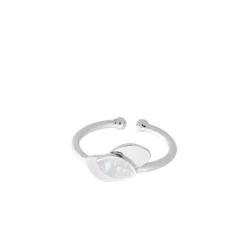 Pernille Corydon - Flake ring aus Silber m Perlmutt