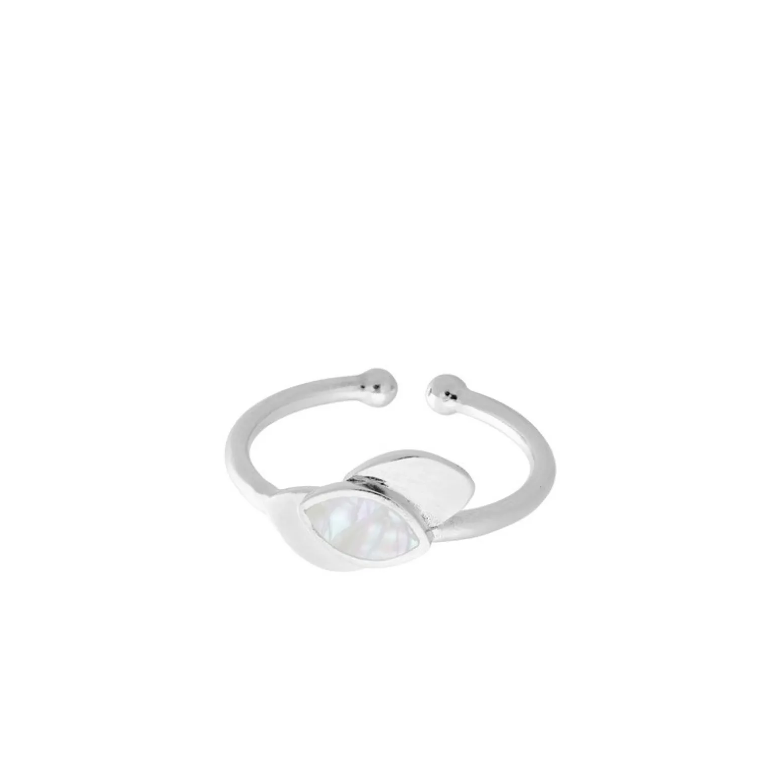 Pernille Corydon - Flake ring aus Silber m Perlmutt