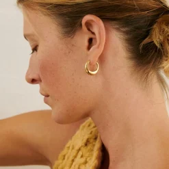 Pernille Corydon - Globe Huggies unter vergoldete silber