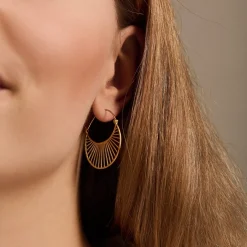 Pernille Corydon - Große vergoldete Daylight-Ohrringe