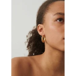 Pernille Corydon - Large Globus Huggies in vergoldete silber